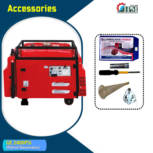 2.1 KVA Portable  Silent Petrol Generator, Recoil & Self Start Model  GE-2400PSi